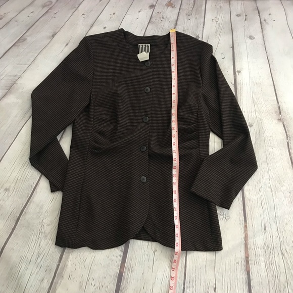 LILITH PARIS Check 2 Piece Gathered / Rusched Suit Set Sz L - Picture 9 of 16